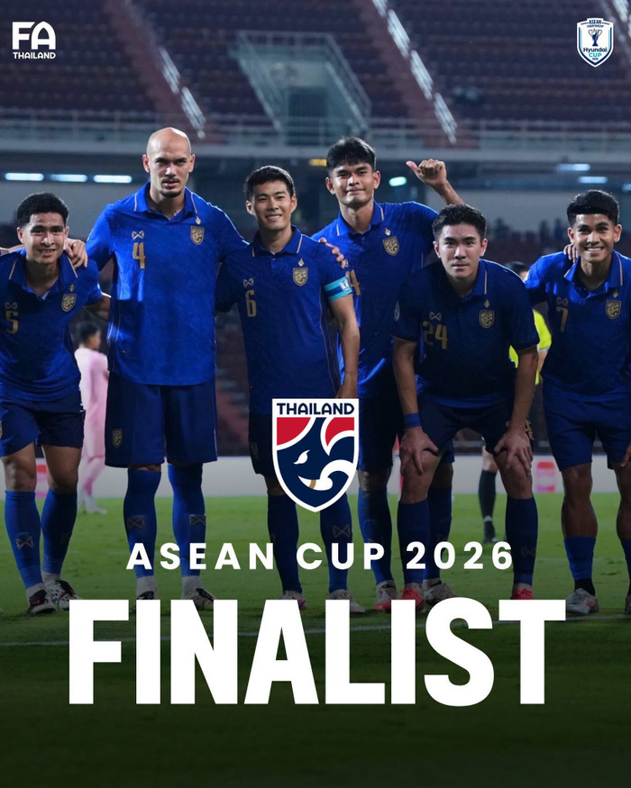 Tuyển Thái Lan đã chính thức mở bán vé trận chung kết lượt đi AFF Cup 2026, đồng thời sẵn sàng cho kịch bản đối đầu tuyển Việt Nam. Ảnh: FAT