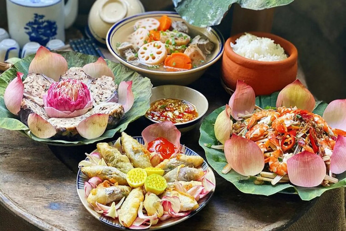 Các món ngon từ sen. &nbsp;Ảnh: Sưu tầm