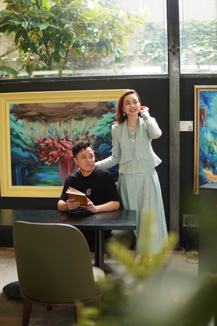 Đinh Ngọc Diệp đã dành những lời yêu thương và trân trọng cho ông xã của mình. Ảnh: FBNV