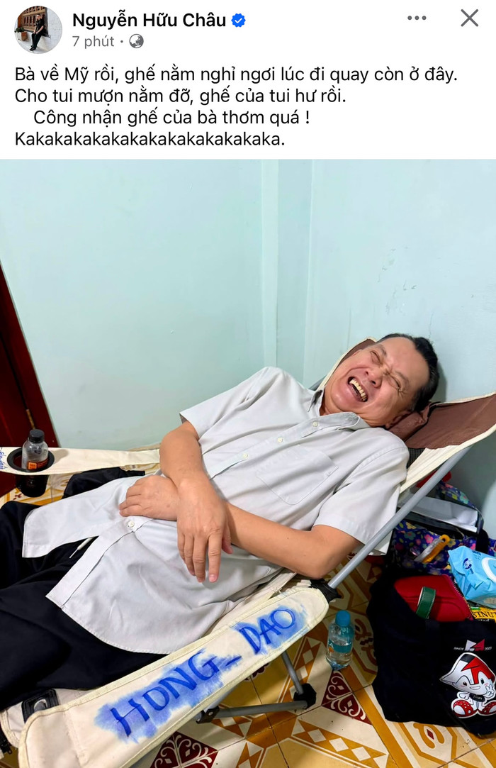 Bài đăng mới của NSƯT Hữu Châu gây chú ý.&nbsp;