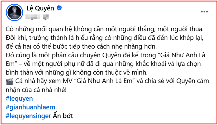 Lệ Quyên nói về việc khép lại mối quan hệ Ảnh 2