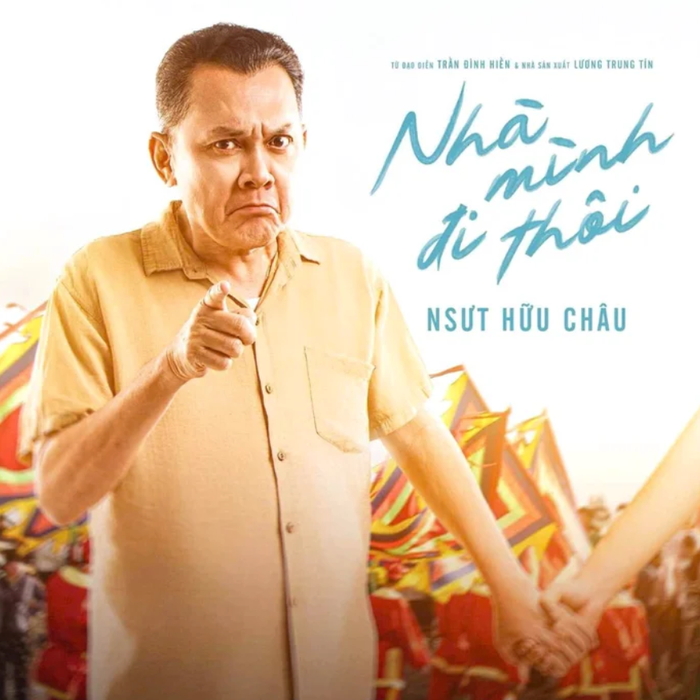 Trong Nhà Mình Đi Thôi, Hữu Châu mang đến màu sắc hài hước qua vai ông Đấu, một người họ hàng bảo thủ và nguyên tắc. Ảnh: NSX