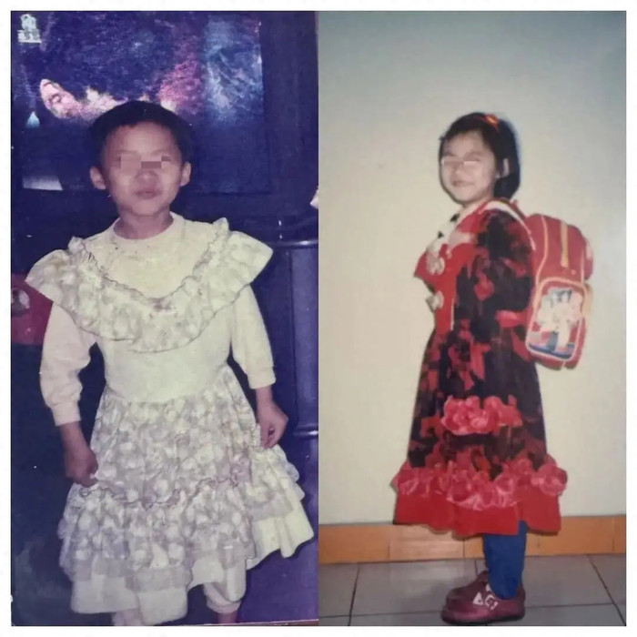 Ảnh thời thơ ấu của hai người liên quan. Li Hui ở bên trái, và Huang Xiaolin ở bên phải. Nguồn ảnh: Người được phỏng vấn.