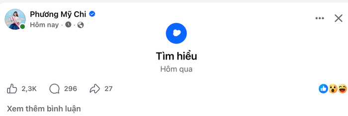 Phương Mỹ Chi công khai trạng thái 'Tìm hiểu' khiến dư luận xôn xao.
