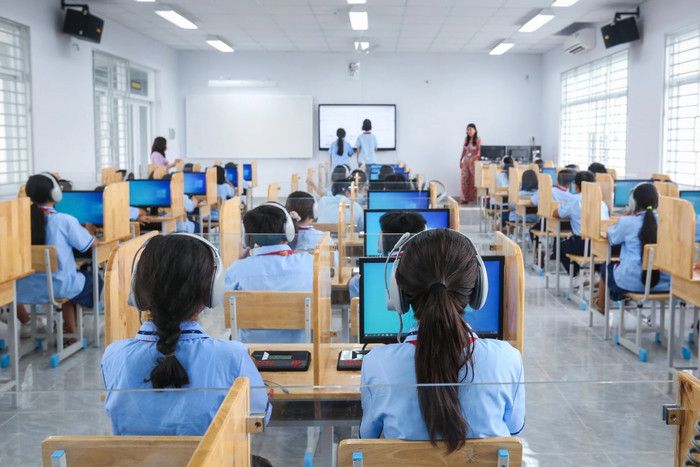 Dự thảo Thông tư cho phép nhà trường tổ chức kiểm tra, đánh giá định kì bằng bài kiểm tra trên máy tính. Ảnh: Bộ GD&ĐT