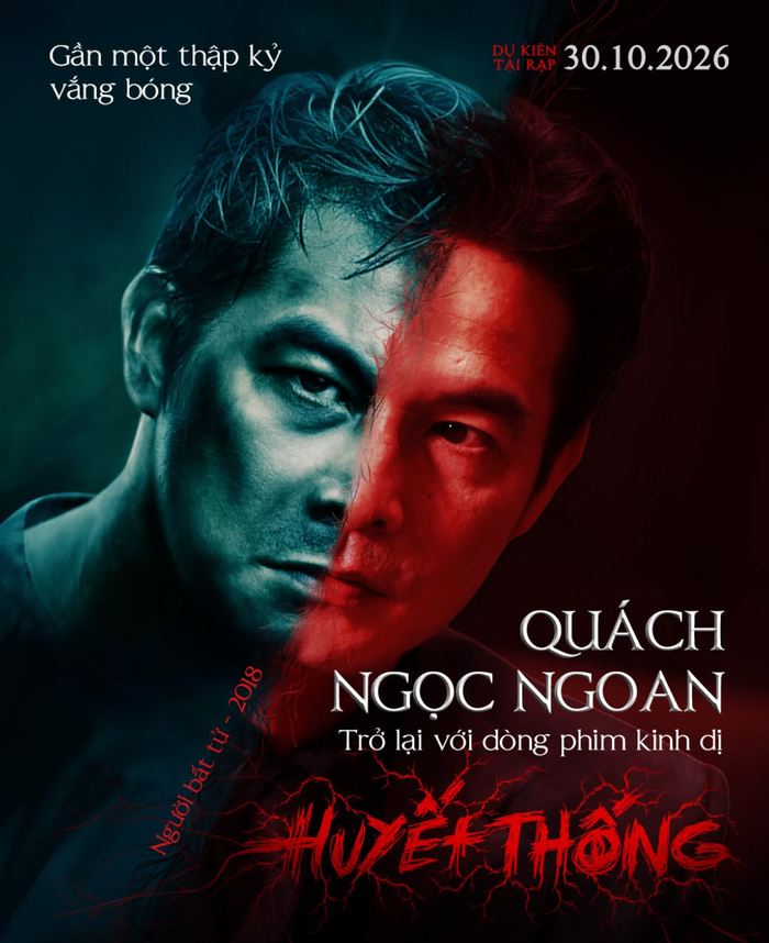 Quách Ngọc Ngoan trở lại với dòng phim kinh dị tâm linh qua Huyết thống. Ảnh: NSX