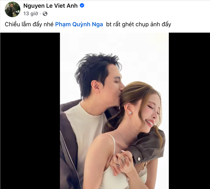 NSƯT Việt Anh thay đổi sau khi mối quan hệ với Quỳnh Nga được công khai. Ảnh: Chụp màn hình FBNV
