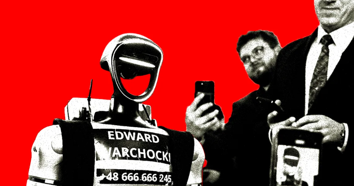 Edward Warchocki thực chất là robot hình người Unitree G1 do công ty Trung Quốc phát triển. Ảnh: WIRED.