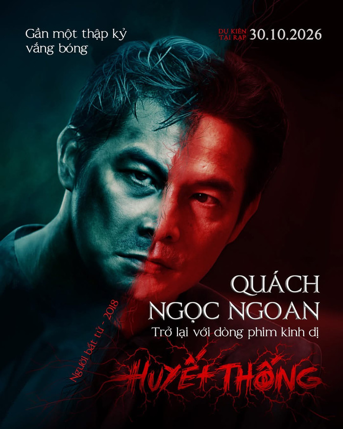 Quách Ngọc Ngoan đảm nhận vai bác sĩ Tâm trong phim kinh dị Huyết Thống. Ảnh: NSX