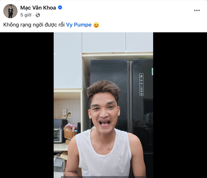 Mạc Văn Khoa đăng tải đoạn clip đời thường lên MXH. Ảnh: Chụp màn hình FBNV