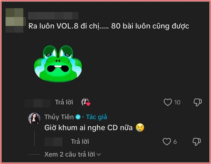 Thủy Tiên cho rằng khán giả bây giờ không còn nghe đĩa CD nữa khi được yêu cầu ra album mới.