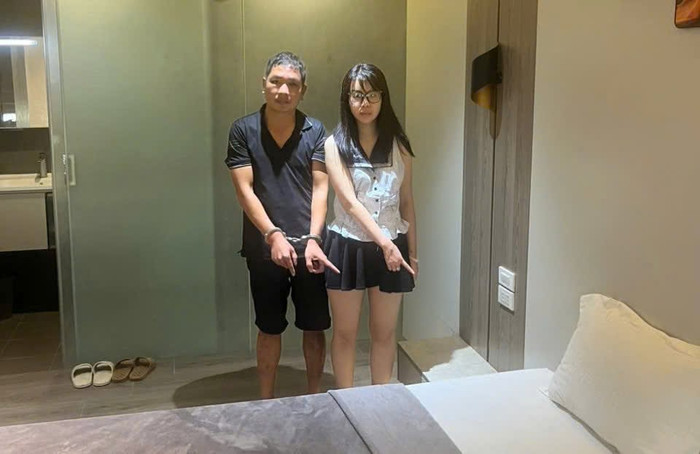 Đối tượng Phạm Mai Chi và Trần Duy Công. Ảnh: Công an TP Hà Nội