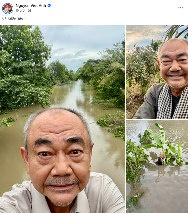 Bài đăng của NSND Việt Anh trên trang cá nhân. Ảnh: FBNV