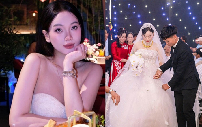 Cô giáo Nguyễn Linh - bà xã cầu thủ Hồ Văn Cường.