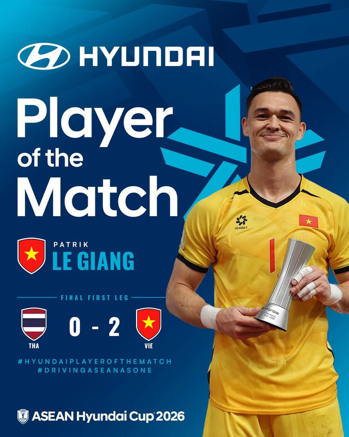 Lê Giang Patrik chơi xuất thần với hàng loạt pha cứu thua, góp công lớn giúp tuyển Việt Nam thắng Thái Lan 2-0. Ảnh: ASEAN United FC