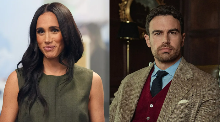 Meghan Markle và Theo James trong phim The Gentlemen. Ảnh: Netflix&nbsp;