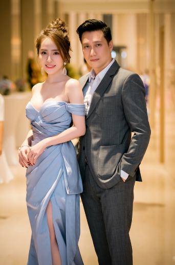 Diễn viên Quỳnh Nga và Việt Anh.