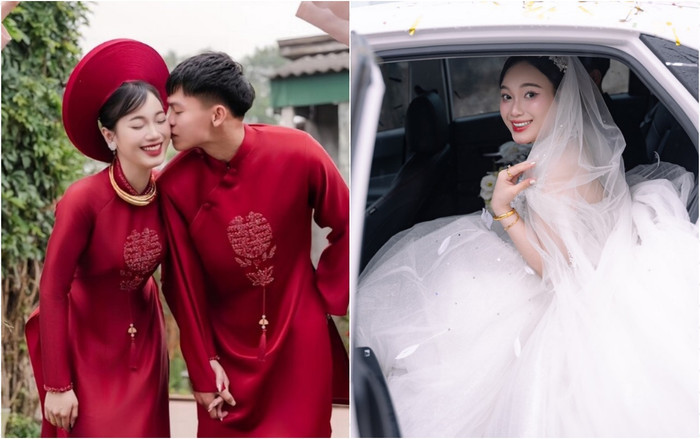 Cô giáo Nguyễn Linh - bà xã của cầu thủ Hồ Văn Cường.