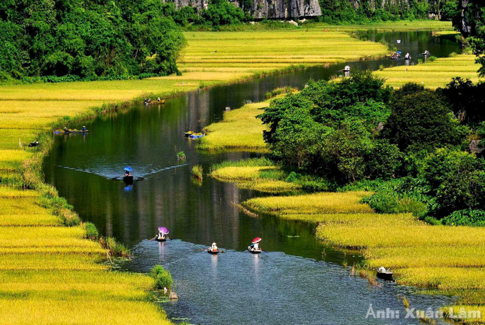 Mặt nước phẳng lặng trên dòng Ngô Đồng. Ảnh: Xuân Lâm