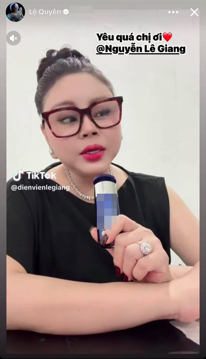 Lệ Quyên bày tỏ khi Lê Giang thể hiện Giá Như Anh Là Em.