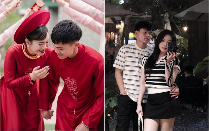 Cô giáo Nguyễn Linh - bà xã cầu thủ Hồ Văn Cường.
