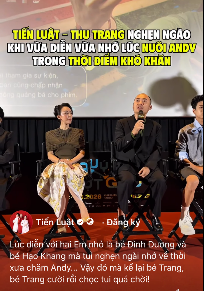 Tiến Luật - Thu Trang vừa khiến khán giả xúc động khi chia sẻ khoảnh khắc hậu trường Quý Tử Vượt Giàu.&nbsp;