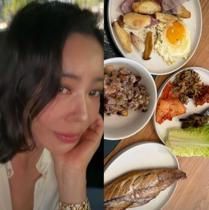 Lee Hye Young tiếp tục thu hút sự chú ý khi chia sẻ một bữa cơm nhà đầy đủ dinh dưỡng.