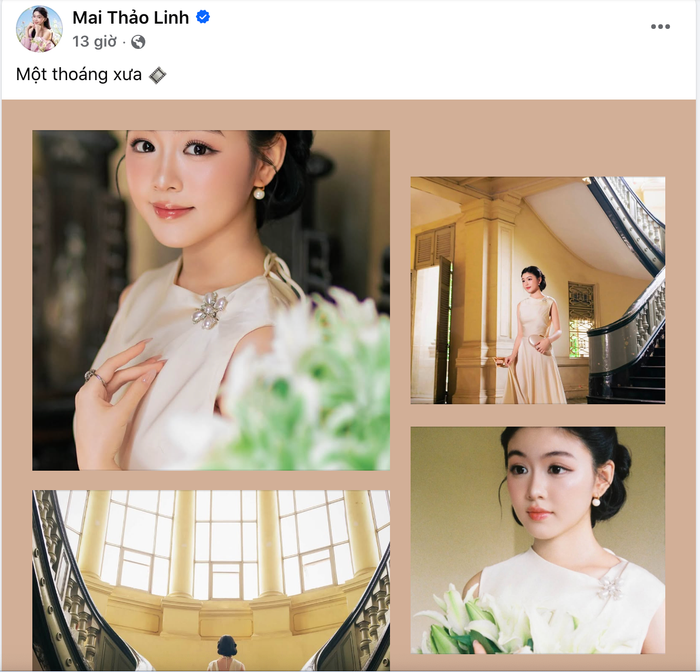 Lọ Lem, con gái Quyền Linh gây sốt với nhan sắc xinh đẹp. Ảnh: Chụp màn hình FBNV