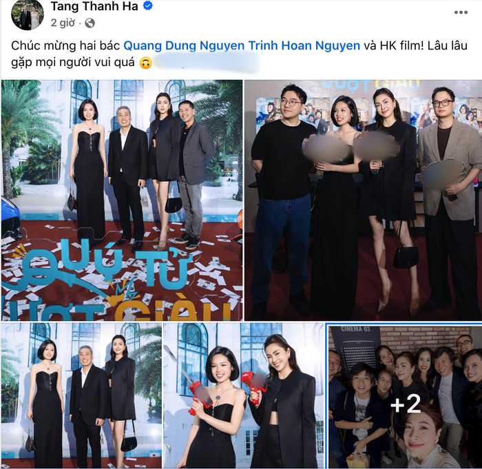 Tăng Thanh Hà xuất hiện tại sự kiện ra mắt Quý Tử Vượt Giàu của đạo diễn Nguyễn Quang Dũng.&nbsp;