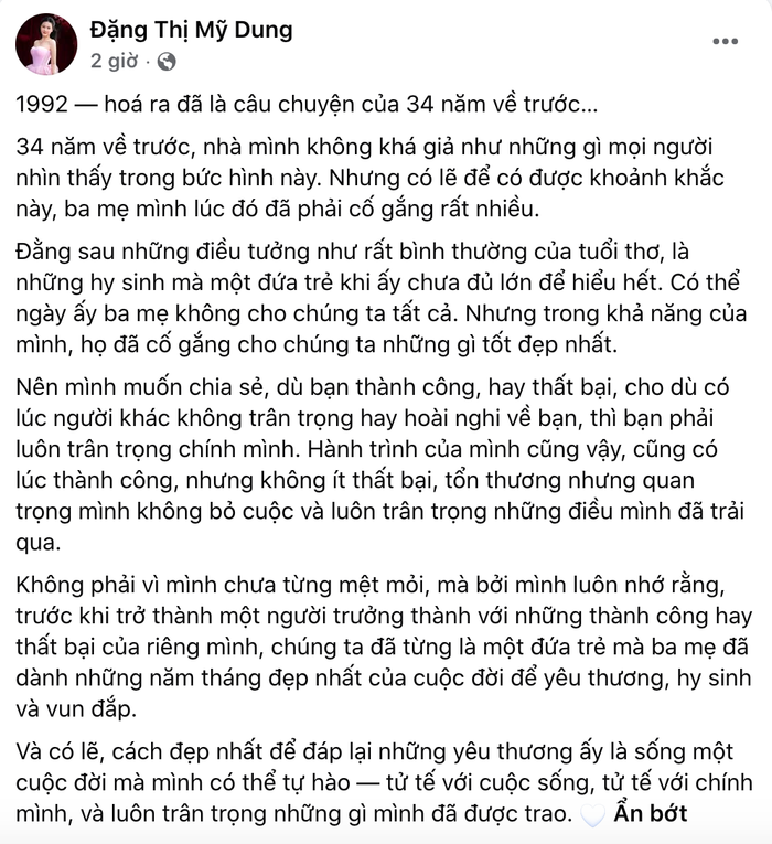 Diễn viên Midu nhắc chuyện 34 năm trước Ảnh 1