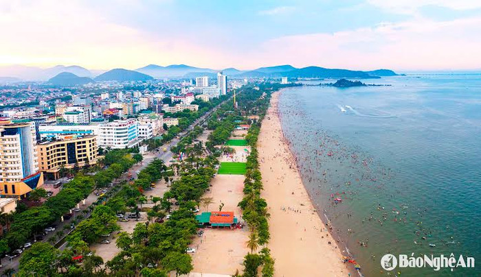 Biển Cửa Lò. Ảnh: báo Nghệ An