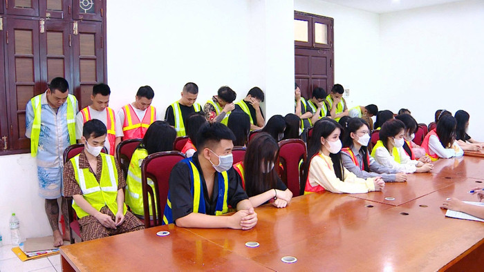 Các đối tượng liên quan. Ảnh: Công an TP Hà Nội