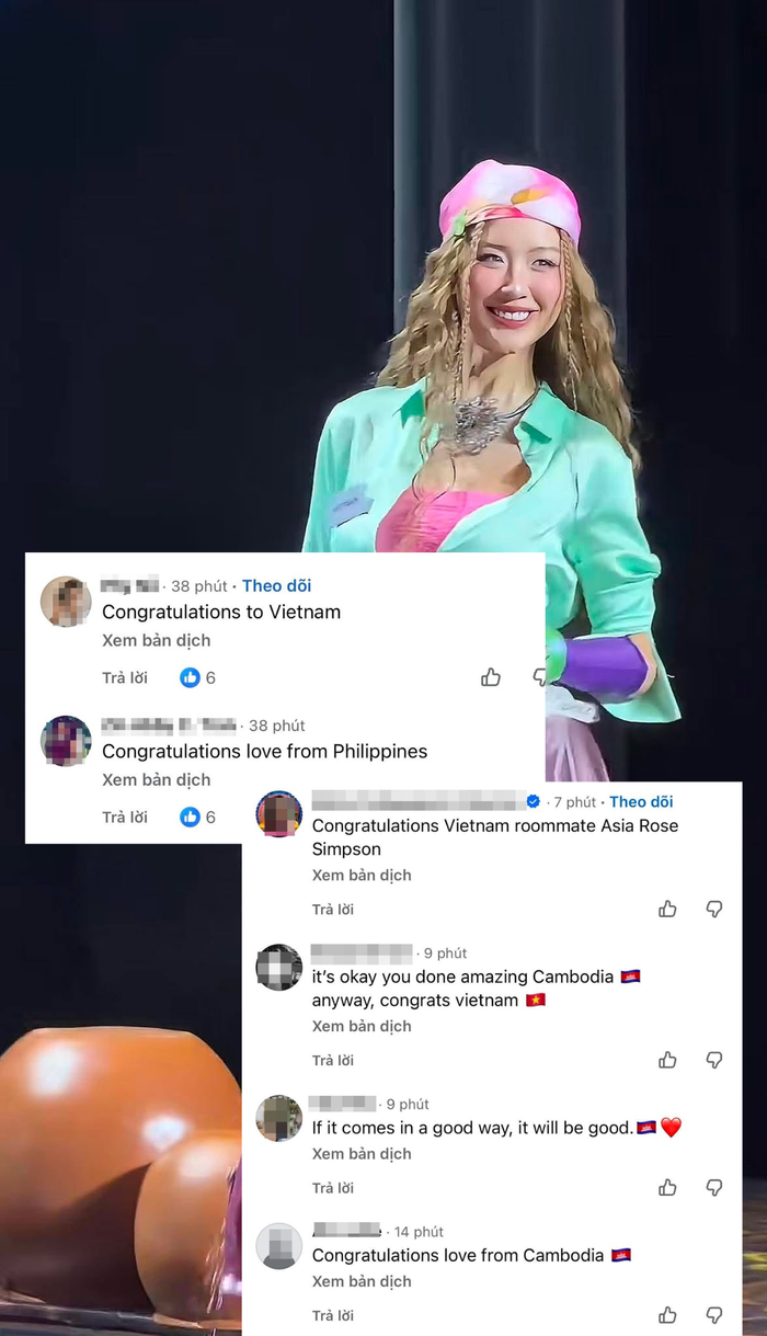 Khán giả quốc tế phản ứng khi Bảo Ngọc giành chiến thắng, vào thẳng Top 40 Miss World.