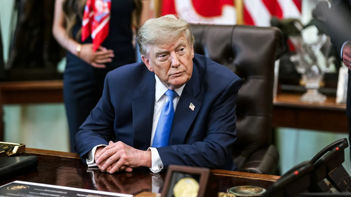 Tổng thống Donald Trump tại Phòng Bầu dục hôm 10/8/2026. (Ảnh: Molly Riley/ Nhà Trắng).