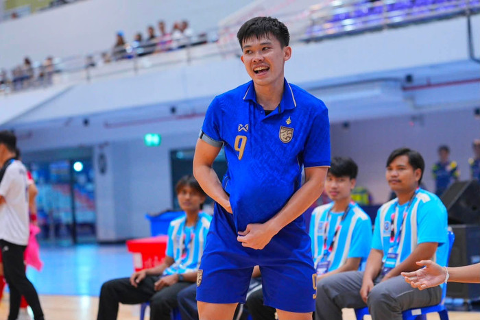 Sau chiến thắng 6-0 trước New Zealand ở trận ra quân, tThái Lan tiếp tục thể hiện sức mạnh khi đánh bại Afghanistan với tỷ số 6-1 để xây chắc ngôi đầu Continental Futsal Championship 2026. Ảnh: FAT
