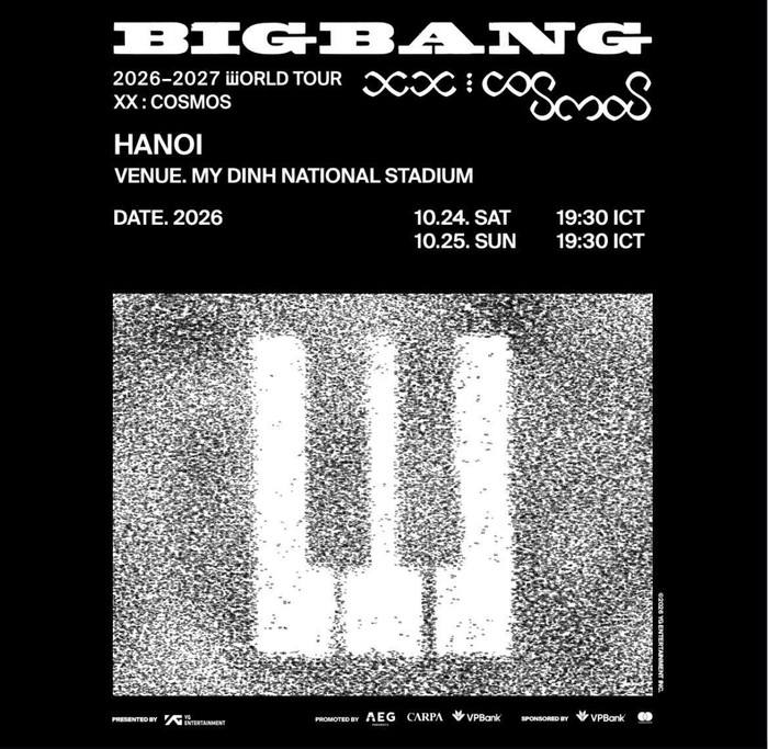 Chính thức công bố giá vé concert BIGBANG tại Hà Nội, cao nhất 10 triệu đồng Ảnh 1