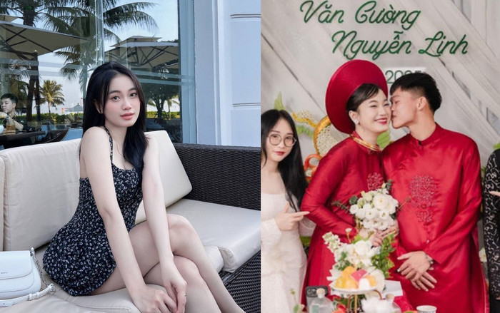 Cô giáo Nguyễn Linh - bà xã của cầu thủ Hồ Văn Cường.