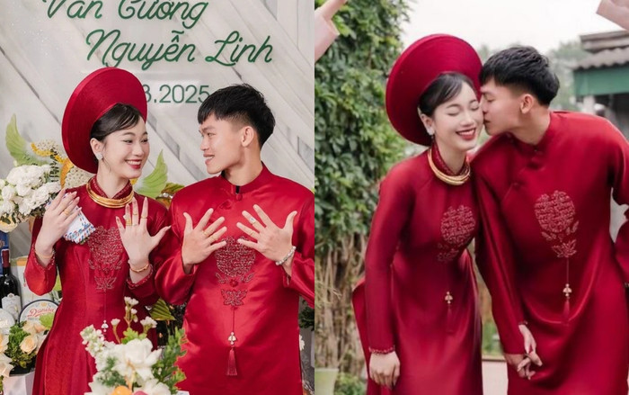 Cô giáo Nguyễn Linh - bà xã cầu thủ Hồ Văn Cường quê ở Nghệ An.