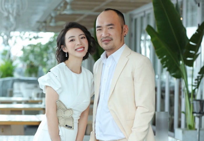 Vợ chồng Tiến Luật và Thu Trang.