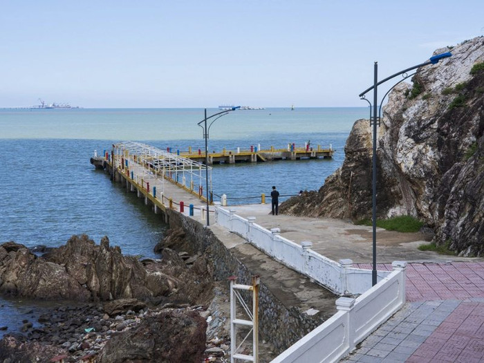Vẻ yên bình tháng 8 ở biển Cửa Lò. Ảnh: Dân Việt&nbsp;