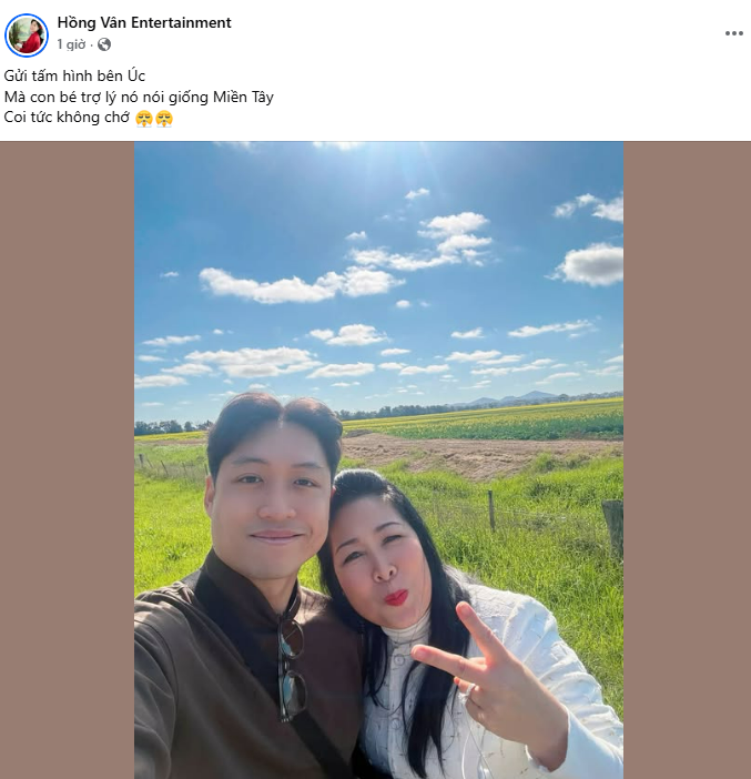 Bài đăng NSND HỒng Vân trên trang cá nhân. Ảnh: FBNV