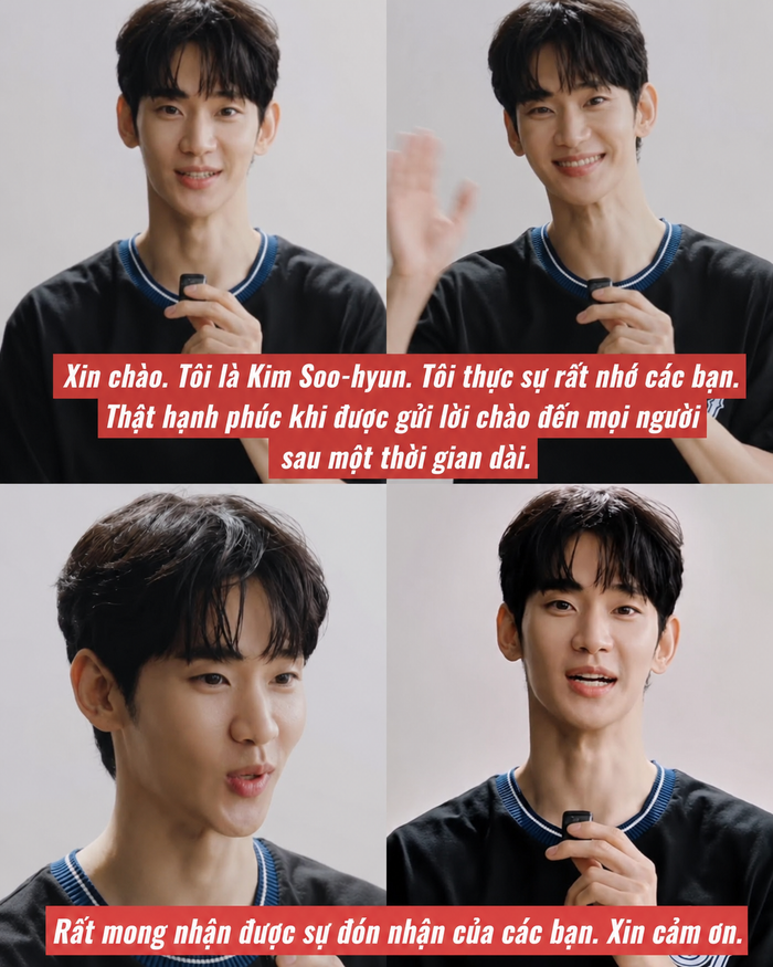 Kim Soo Hyun rạng rỡ gửi lời chào người hâm mộ trong lần đầu xuất hiện công khai sau 1 năm 4 tháng.
