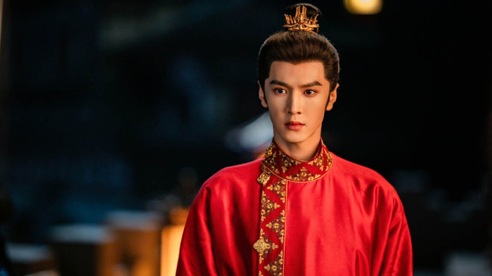 Trần Triết Viễn ghi dấu với hình tượng đế vương trẻ tuổi trong “Ngự Đình Dao”. Ảnh: Weibo.