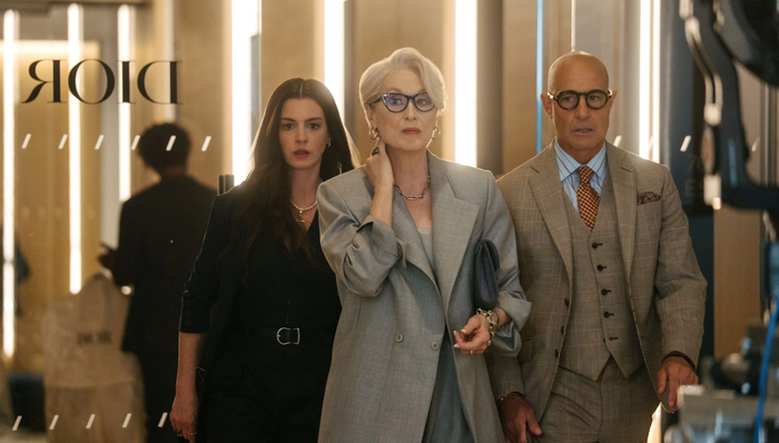 Bộ phim đánh dấu sự trở lại trọn vẹn của bộ sậu đình đám gồm Meryl Streep, Anne Hathaway, Emily Blunt và Stanley Tucci sau gần hai thập kỷ. Ảnh: NSX