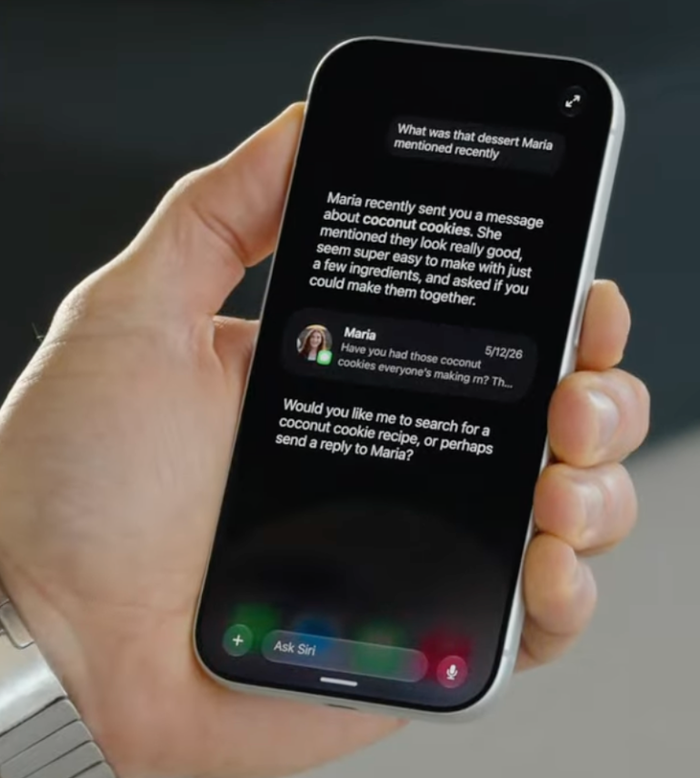 Apple chính thức đưa Siri AI lên bản beta của iOS 27, đánh dấu bước nâng cấp lớn nhất của trợ lý ảo sau nhiều năm phát triển. Ảnh: TechCrunch.