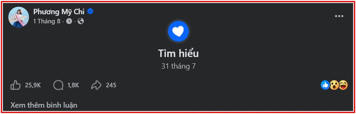 Phương Mỹ Chi gây xôn xao với động thái 'tìm hiểu' trên trang cá nhân.