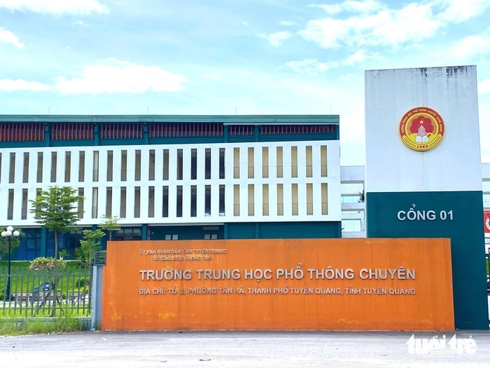 Trường THPT chuyên Tuyên Quang, nơi xảy ra vụ gian lận thi tốt nghiệp 2026 - Ảnh: NGUYÊN BẢO