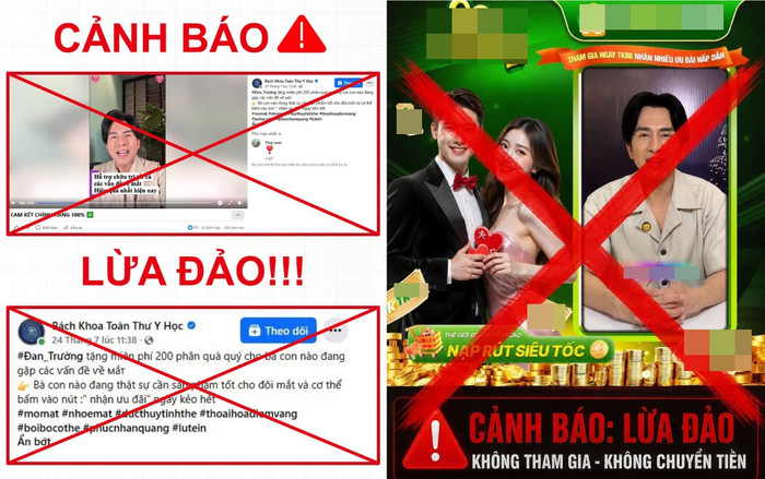 Hình ảnh và video giả mạo ca sĩ Đan Trường để quảng cáo sản phẩm.
