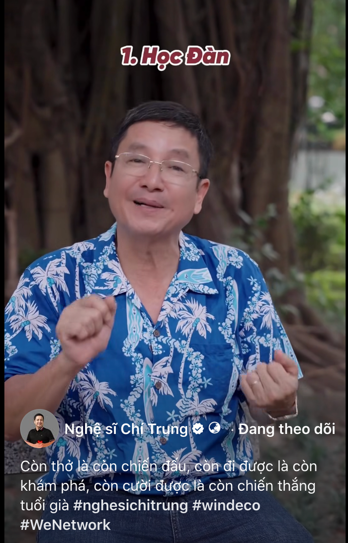 Chia sẻ gây chú ý của NSƯT Chí Trung. Ảnh: Chụp màn hình FBNV