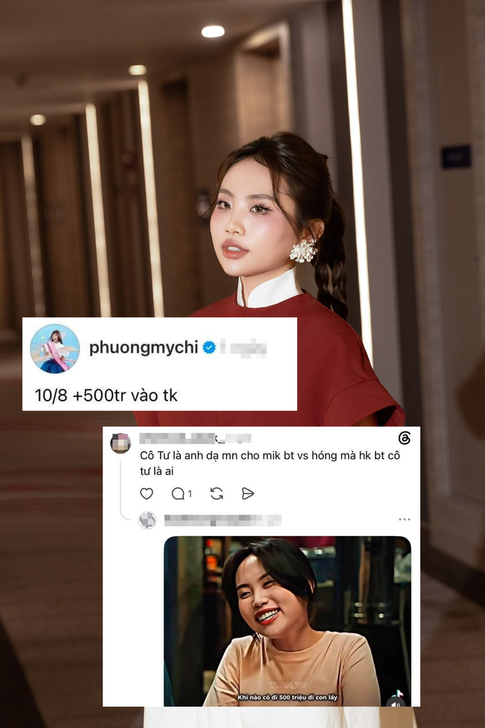 Khán giả thích thú khi Phương Mỹ Chi nhắc lại số tiền 500 triệu trong phim Nhà Gia Tiên, khi nhân vật mà cô thể hiện được hỏi về chuyện lấy chồng.
